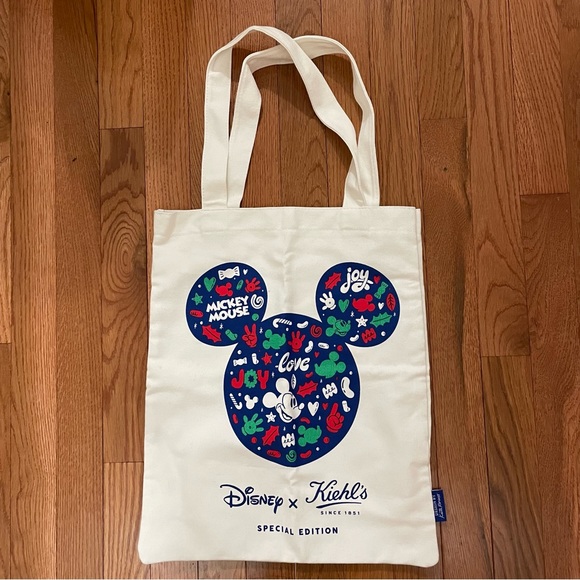 NEW Kiehl’s x Disney Mickey Mouse Holiday 2017 Canvas Tote Bag - Picture 3 of 5